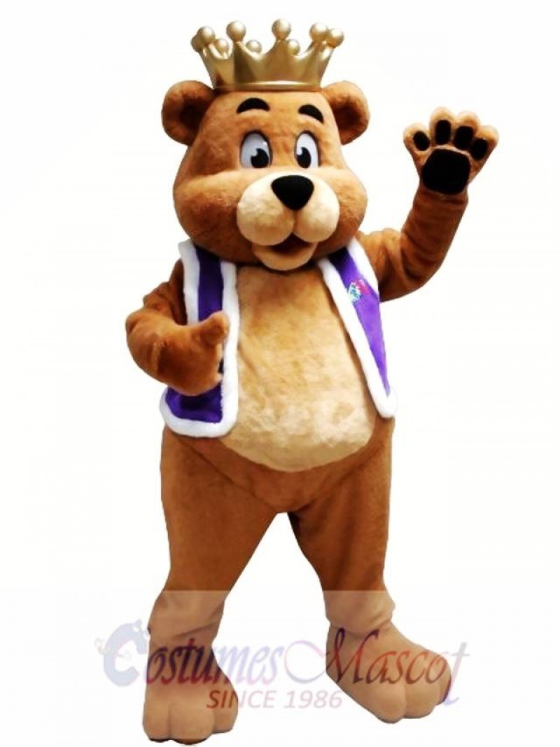 King Billy Bob Bear Mascot Costume