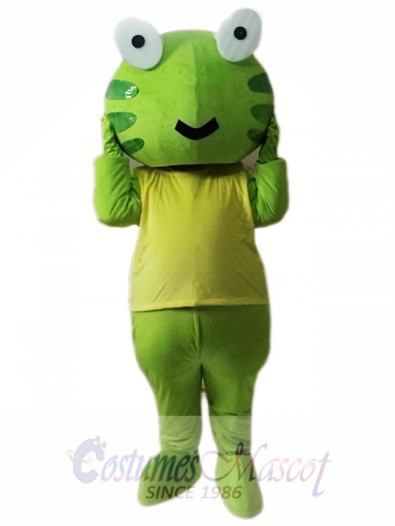 Green Frog Mascot Costume  