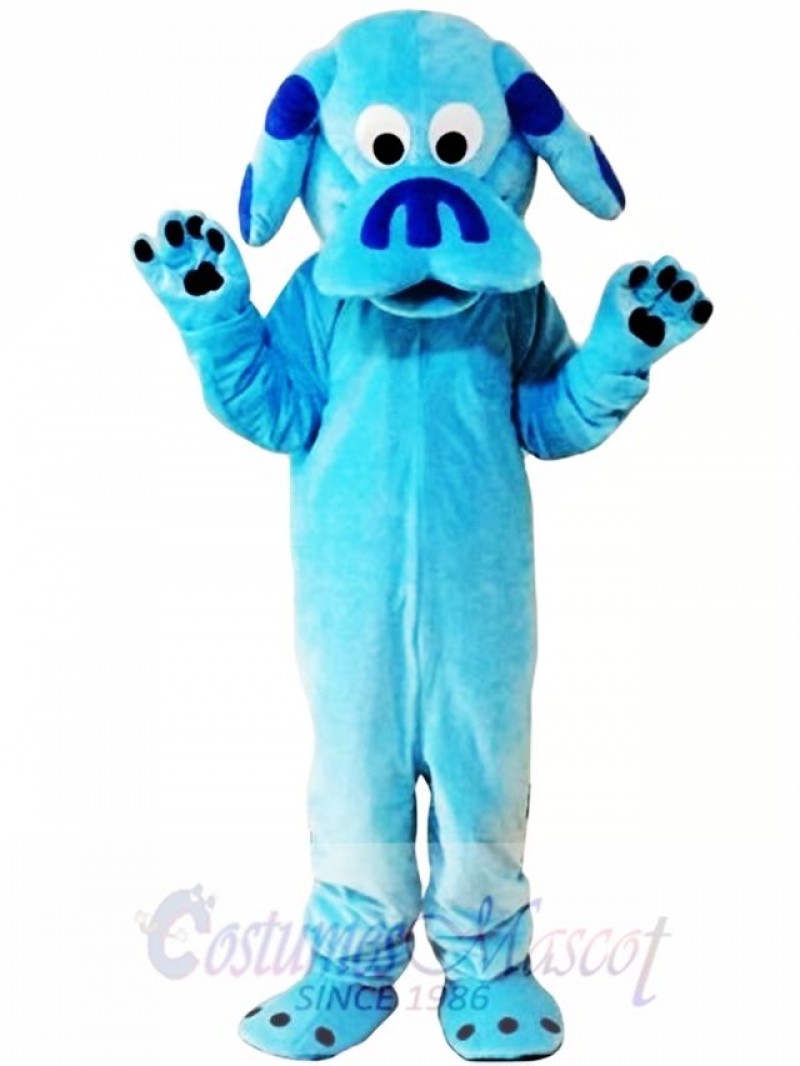 Sky Blue Dog Mascot Costume  