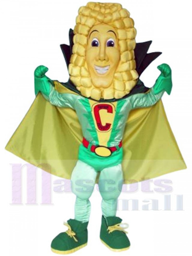 Corn Superhero mascot costume