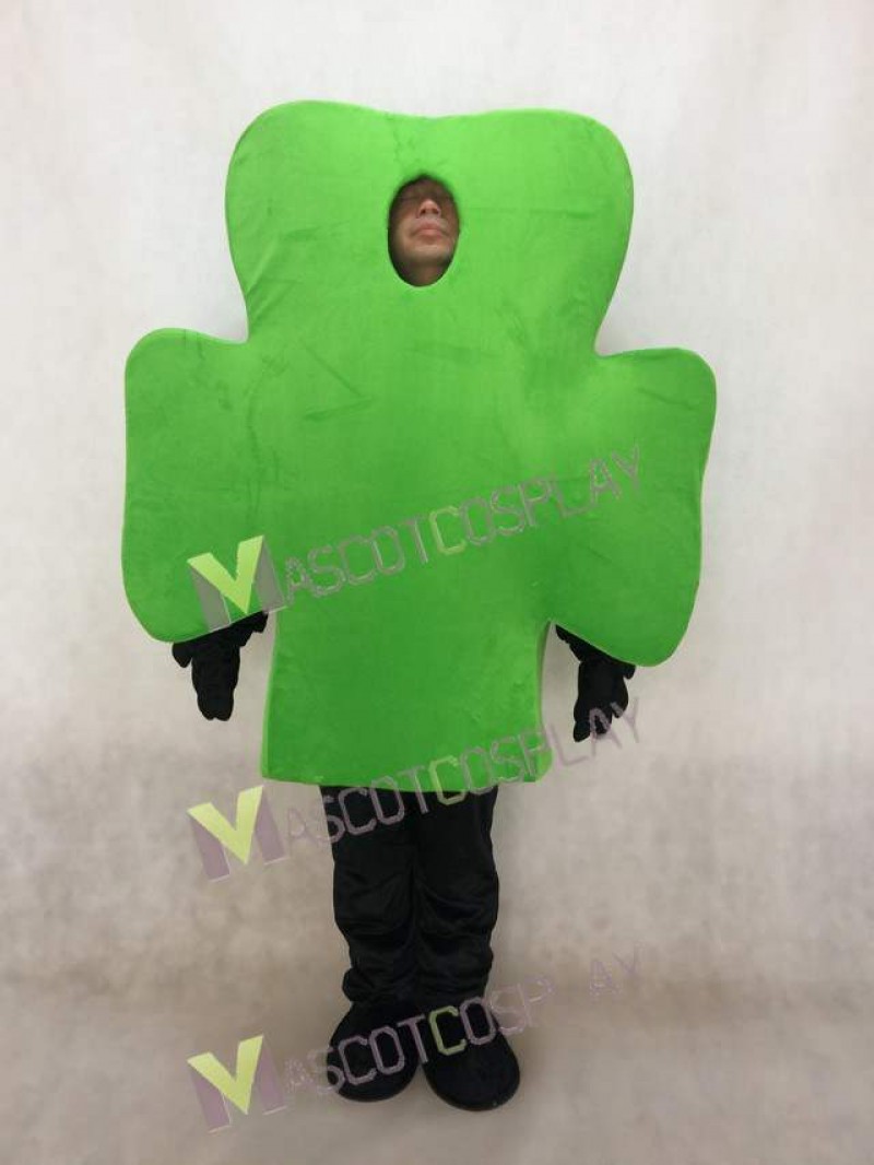 Green Shamrock Mascot Costume