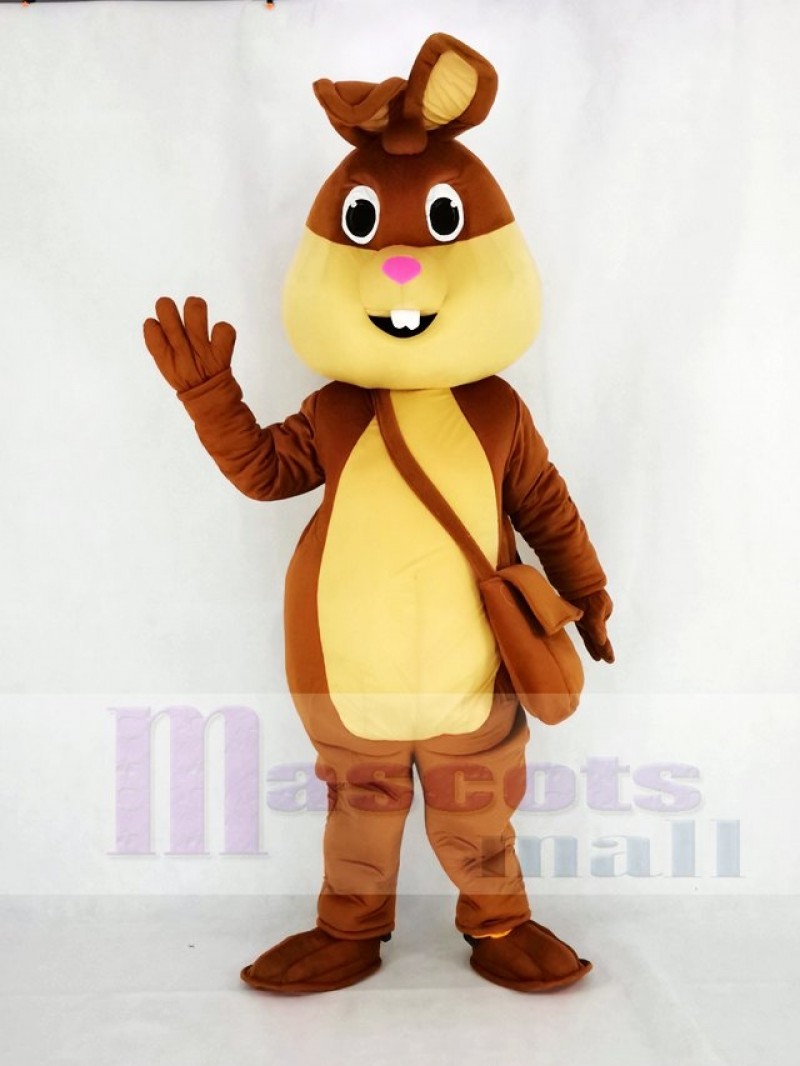 Brown Easter Bunny Rabbit Mascot Costume Animal