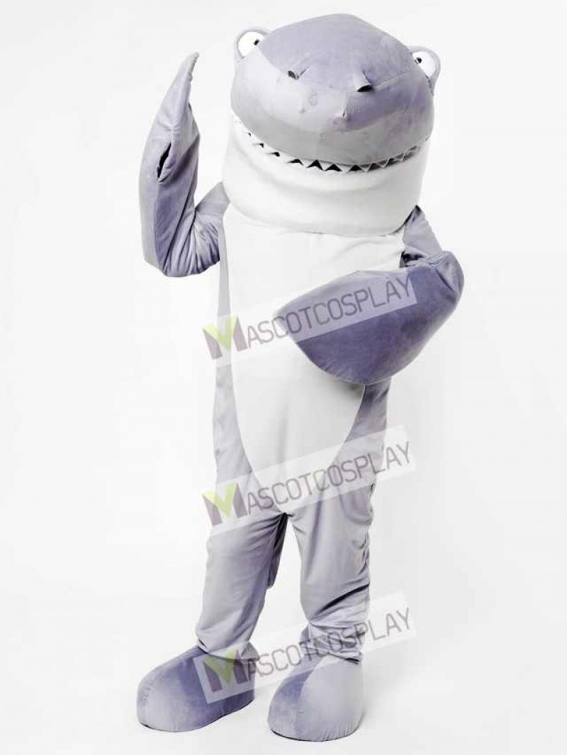 Gray Shark Mascot Adult Costume