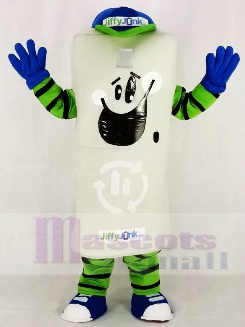 The Trash with Blue Hat Mascot Costume