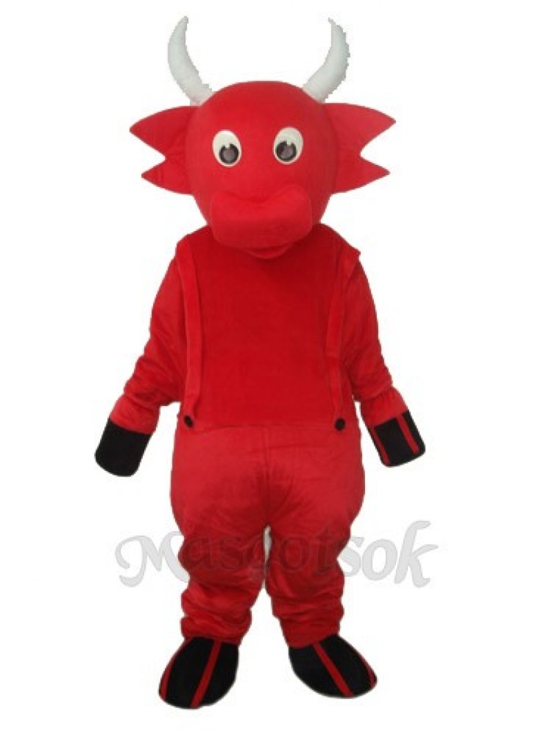 Red Cow Mascot Adult Costume