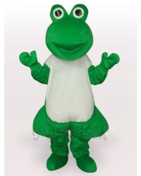 Green Frog Short Plush Adult Mascot Funny Costume