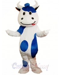 Blue Cattle Cow Mascot Costume