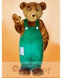 Cute Corduroy Bear Mascot Costume