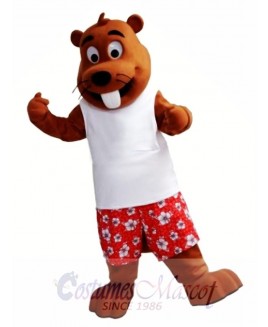 Happy Beaver Mascot Costume