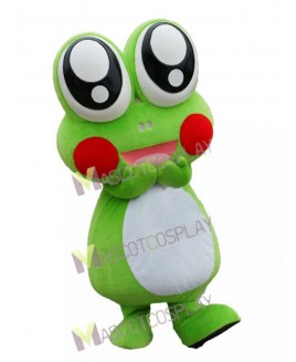 Lovely Cute Cartoon Frog with Big Eyes Mascot Costume