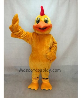 High Quality New Long Hair Plush Yellow Chicken Mascot Bird Costume