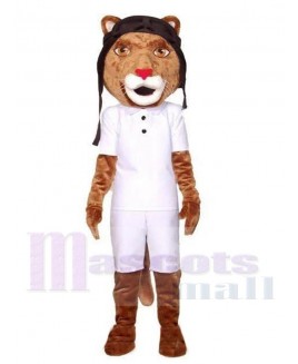 Pilot Lion mascot costume