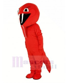 Red Cobra Snake Mascot Costume Animal