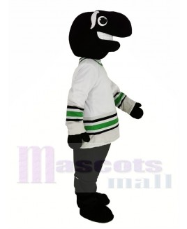 Whale Player in White T-shirt Mascot Costume