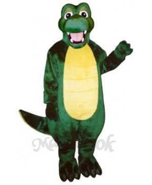 Happy Alligator Mascot Costume