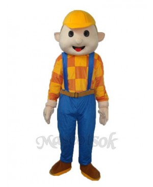 Yellow Hat Child Mascot Adult Costume