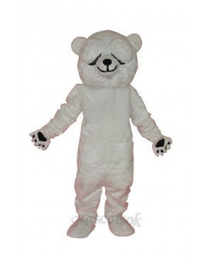 Simple and honest polar bears adult mascot costume