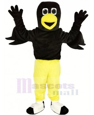 Black Bird Raven with Yellow Pants Mascot Costume Animal