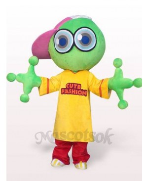 Green Big Head Frog Plush Adult Mascot Costume