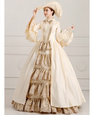 Solemn And Elegant Palace Style Stage Costume Champagne Lolita Prom Dress