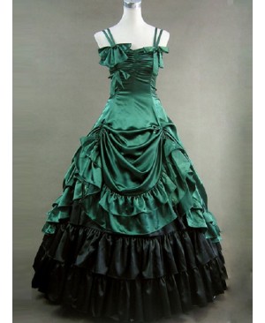 Victorian Bowknot Ruffles Gothic Lolita Prom Sling Dress