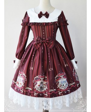 Magic Tea Party Bedtime Book Series OP Classic Lolita Long Sleeve Dress