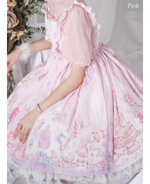 November's ode Series JSK Cute Printing Sweet Lolita Sling Dress