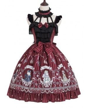 Magic Tea Party Rose Knight Series Classic Lolita Sling Dress