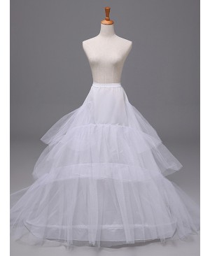 White Big Wedding Dress Trailing Style Petticoat