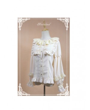 Apricot Doll Collar Lantern Sleeve Bowknot Lolita Blouse