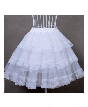 White Cotton Hard Tulle Lolita Dress Petticoat