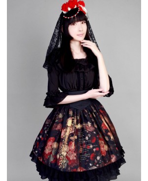 Neverland Lolita,The Maiden in the Garden, High Waist Fishbone Lolita Skirt