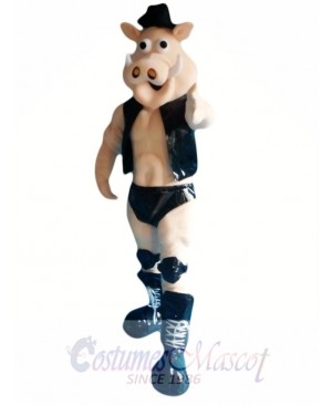 Power Muscle Boar Pig Mascot Costume