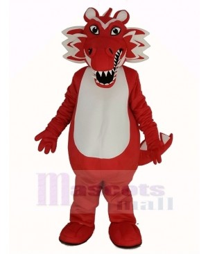 Red Dragon Mascot Costume Cartoon