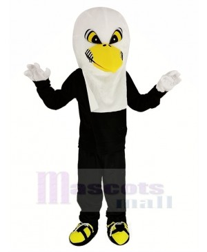 White Eagle with Black Coat Mascot Costume Adult