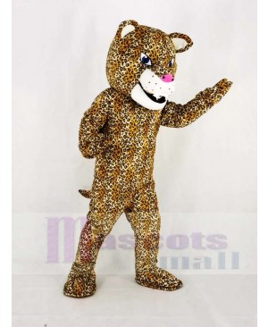 Funny Jaguar with Blue Eyes Mascot Costume Animal