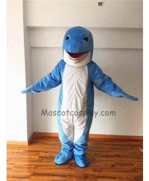 Cute Blue Dolphin Mascot Costume