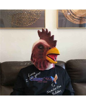 Latex Chicken Rooster Head Mask Full Head Animal Mask Cosplay Masquerade