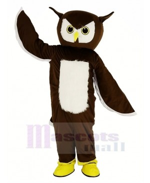 Brown Owl Mascot Costume Animal