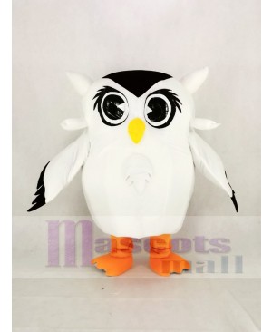 Cute White Owl Mascot Costume Animal