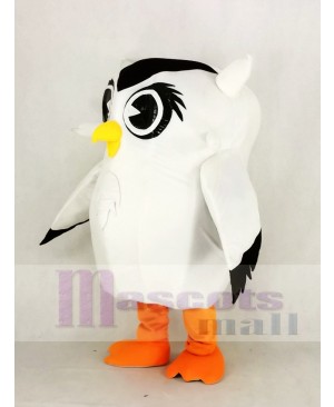 Cute White Owl Mascot Costume Animal