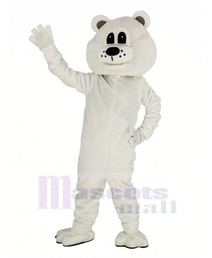 Cute White Bear Mascot Costume Adult