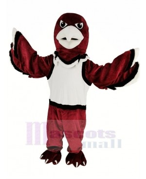 Red Warhawk Eagle with White Vest Mascot Costume