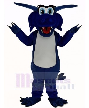 Happy Blue Dragon Mascot Costume Animal