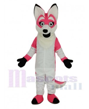 Pink Fox with Long Tail Mascot Costume