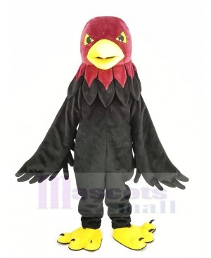 Cool Black Hawk Mascot Costume Animal