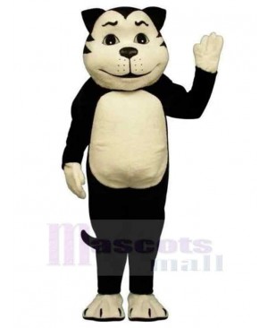 Worried Black and White Dog Mascot Costume Animal