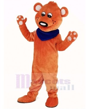 Orange Teddy Bear Mascot Costume