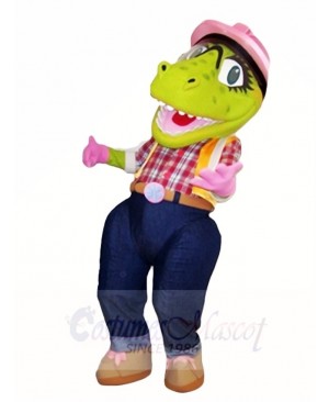 Green Female Dinosaur Mascot Costumes 