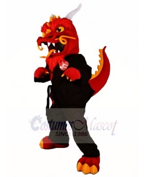 Red Kung Fu Dragon Mascot Costumes